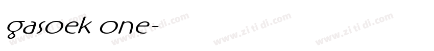 gasoek one字体转换